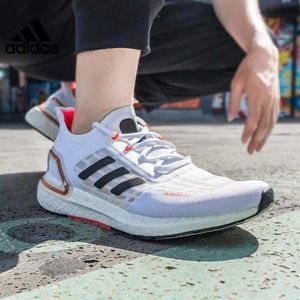 MEN'S Adidas UltraBoost Summer.Rdy Running Shoes White Signal Pink FW9771